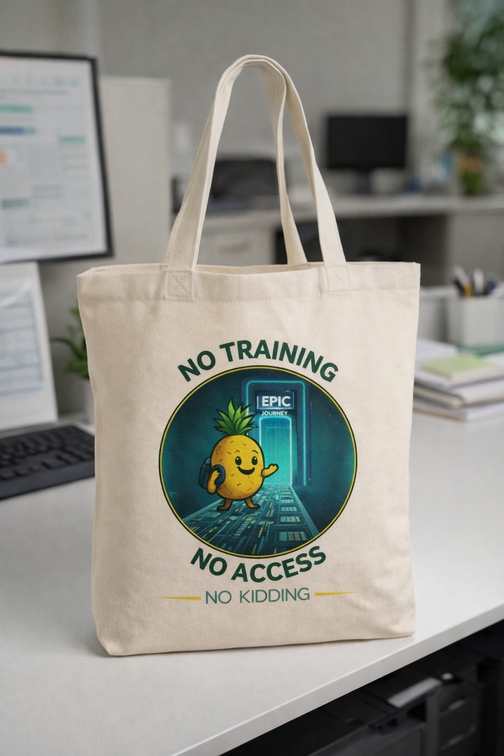 Epic Journey “No Training, No Access” Canvas Tote