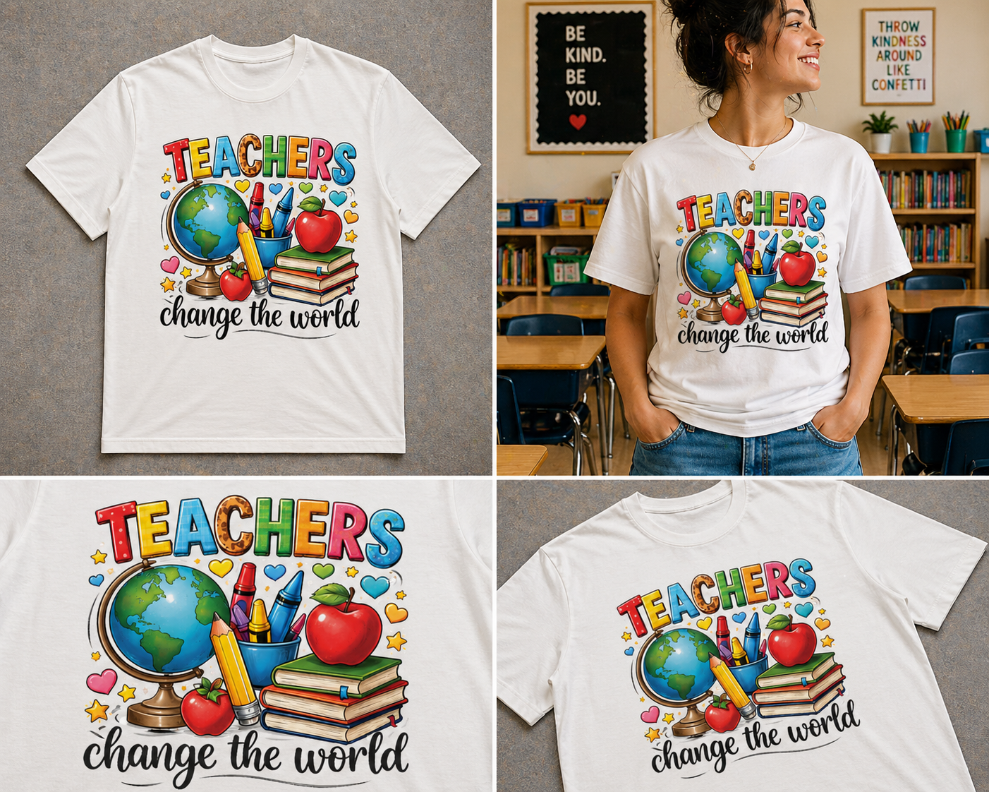 Colorful Teachers Graphic Tee
