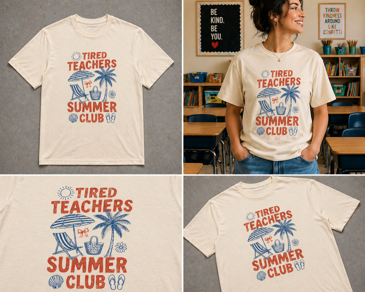 Tired Teachers Summer Club Tee